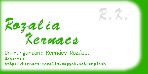 rozalia kernacs business card