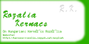 rozalia kernacs business card